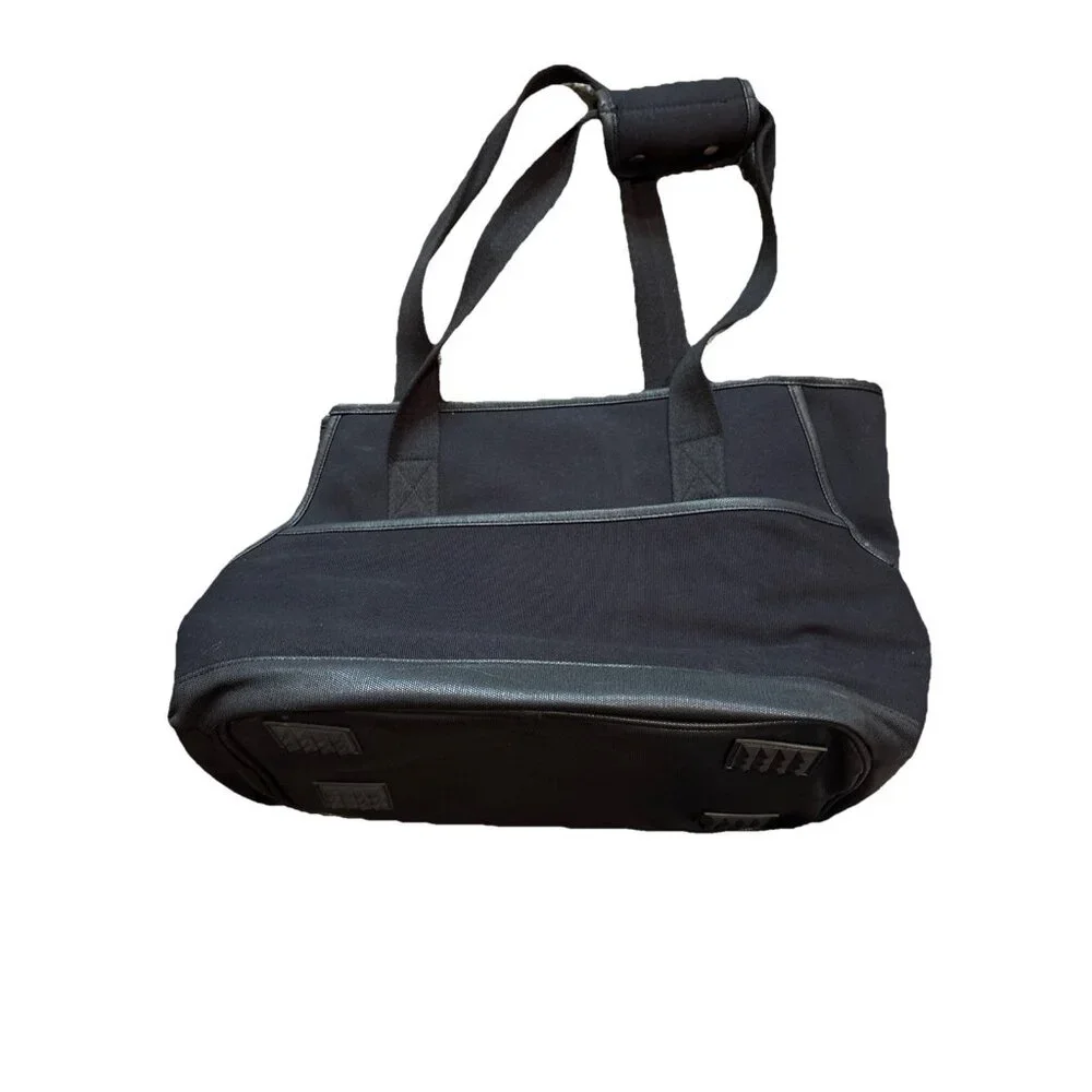 Belleraja Small Travel Dog or Cat Pet Carrier Black with cushion board
